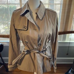 Women’s Black Rivet Short Trench Coat - Barely Worn!
